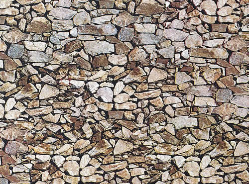 Faller 170610 HO Scale Embossed Panel Building Material Sheet -- Natural Stone