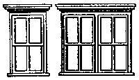 Grandt Line 5116 HO Scale Window -- Victorian - 4 Single, 2 Double -