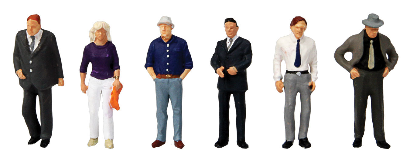 Preiser 1010585 HO Scale Car Salesman & Shoppers -- pkg(6)
