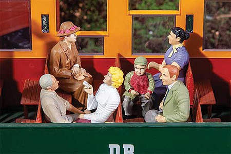 Pola 331502 G Scale Seated Passengers -- Set 1 pkg(6)