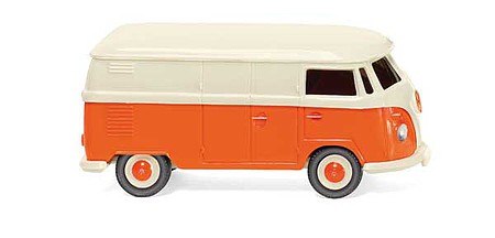 Wiking 30003 HO Scale 1963-1967 Volkswagen T1 Cargo Van - Assembled -- White, Orange (Sieper 100th Anniversary Edition)