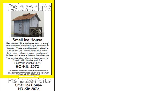 RS Laser Kits 2072 Ho Small Ice House
