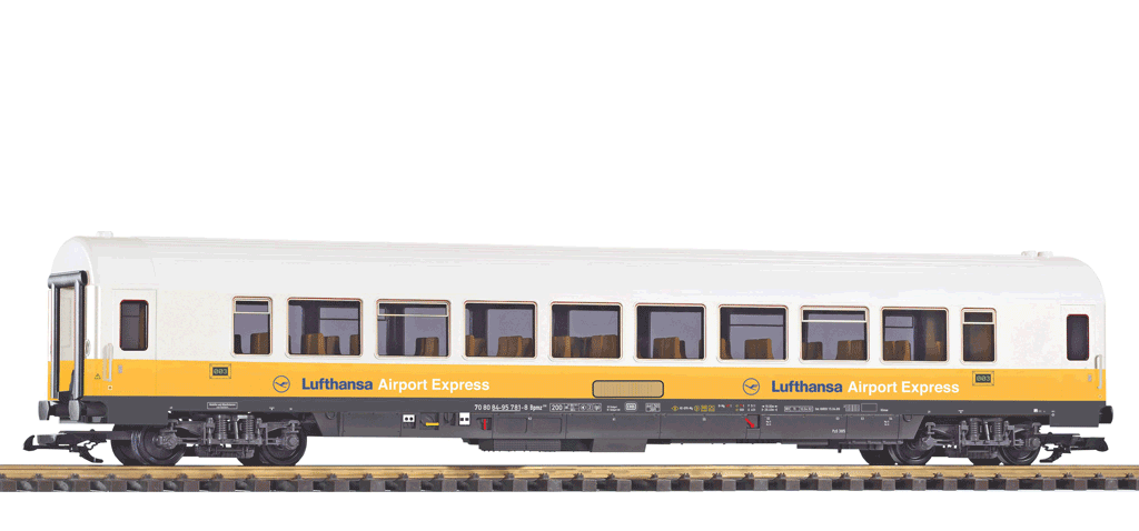 PIKO 37668 G Scale DB IV 2. Cl. Coach Bpmz Lufthansa
