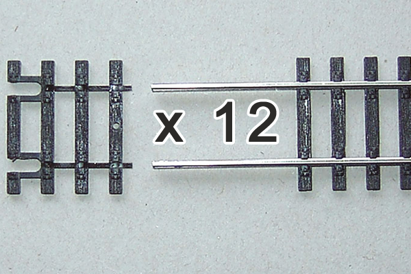 Piko 55282 HO Scale Flex Track End Ties 31mm Box of 12