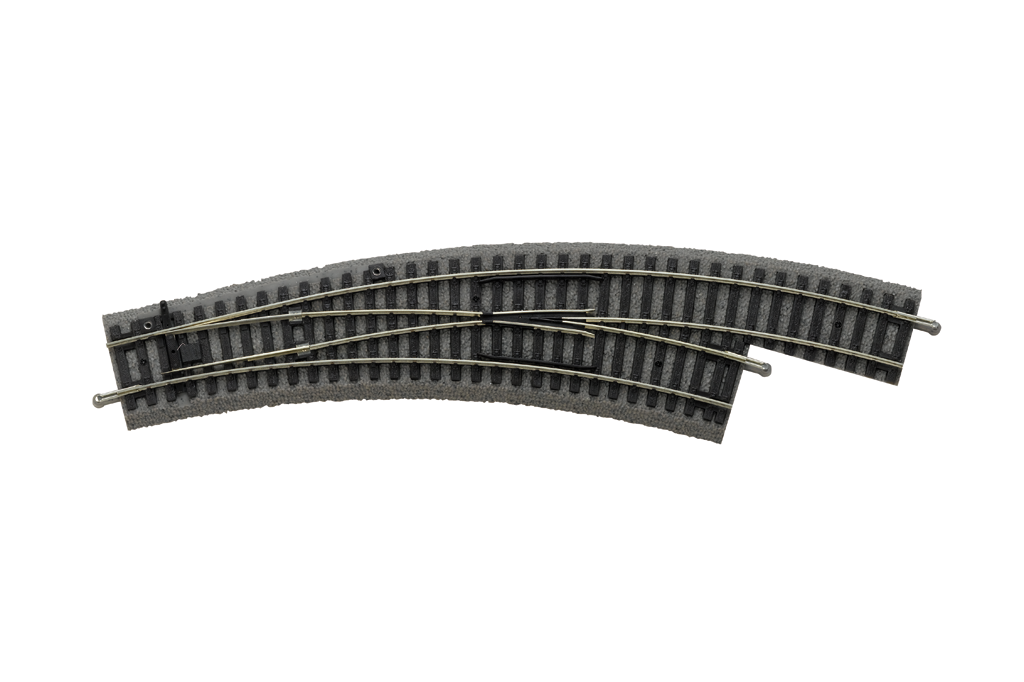 Piko 55423 HO Scale Roadbed Right Curved Switch BWR R2/R3 30°