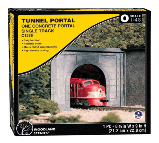 Woodland Scenics 1266 O Scale Concrete Tunnel Portal -- 8-3/8 x 9" 21.2 x 22.8cm