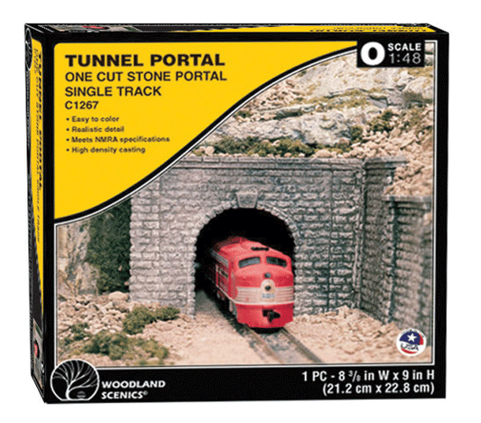 Woodland Scenics 1267 O Scale Cut-Stone Tunnel Portal -- 8-3/8 x 9" 21.2 x 22.8cm