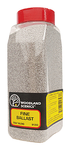 Woodland Scenics 1393 All Scale Fine Ballast Shaker -- Gray Blend 30 sq ft 9.1 sq m