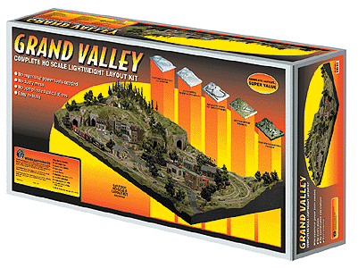 Woodland Scenics 1483 HO Scale Grand Valley Lightweight Layout Kit -- 4 x 8' Baseboard with Assorted Scenerey Materials