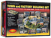 Woodland Scenics 1485 N Scale Town & Factory Building Set(TM) -- Kit