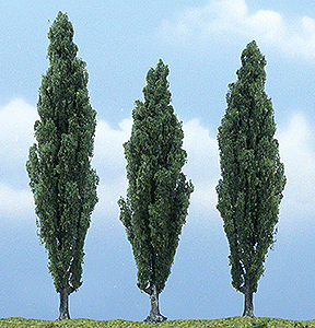 Woodland Scenics 1611 All Scale Ready Made Premium Trees(TM) - Deciduous -- Poplar - 1 Each; 3-1/2, 4 & 4-1/2" 8.9, 10.2 & 11.4cm