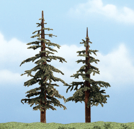 Woodland Scenics 1627 All Scale Ready Made Premium Trees(TM) -- Lodgepole Pines - 4 to 5" 10.2 to 12.7cm pkg(2)