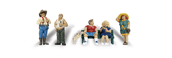 Woodland Scenics 1845 HO Scale Full-Figured Folks - Scenic Accents(R) -- pkg(5)