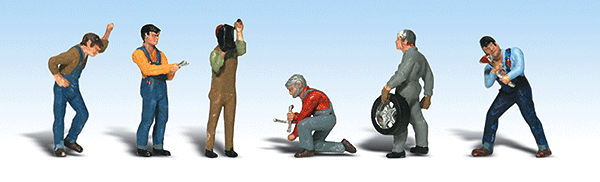Woodland Scenics 1914 HO Scale Auto Mechanics - Scenic Accents(R) -- pkg(6)