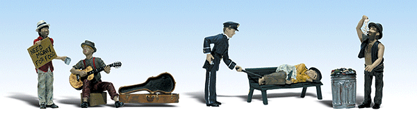 Woodland Scenics 1916 HO Scale Park Bums - Scenic Accents(R) -- pkg(5)