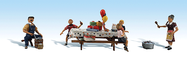 Woodland Scenics 1935 HO Scale Backyard Birthday - Scenic Accents(R)