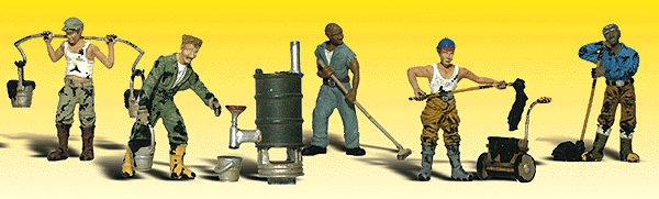 Woodland Scenics 2128 N Scale Scenic Accents(R) Figures -- Roofers pkg(6)