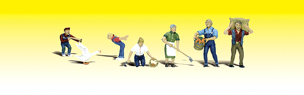 Woodland Scenics 2152 N Scale Farm People w/Goose - Scenic Accents(R) -- pkg(6)