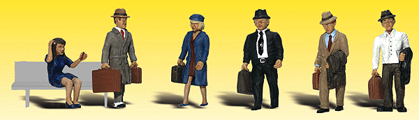 Woodland Scenics 2155 N Scale Travelers - Scenic Accents(R) -- pkg(6)