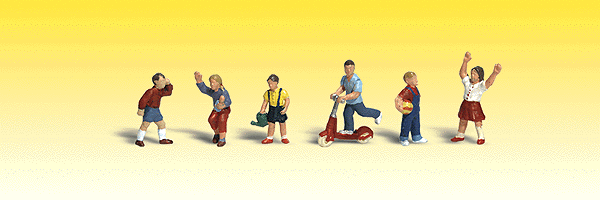 Woodland Scenics 2182 N Scale Scenic Accents(R) Figures -- Children pkg(6)