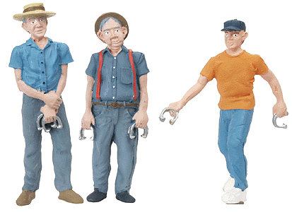Woodland Scenics 2550 G Scale Scenic Accents(R) Figures -- Horse Shoein' Around
