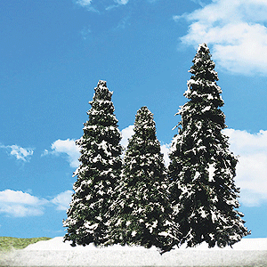 Woodland Scenics 3567 All Scale Woodland Classic Trees(R) Ready Made - Snow Dusted -- 2 to 3-1/2" 5.1 to 8.9cm Tall pkg(5)