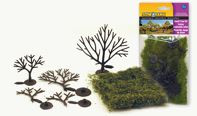 Woodland Scenics 4193 All Scale Small Trees - Scene-A-Rama(TM) -- Kit - 1-1/4 - 3" 3.2 - 7.6cm pkg(5)