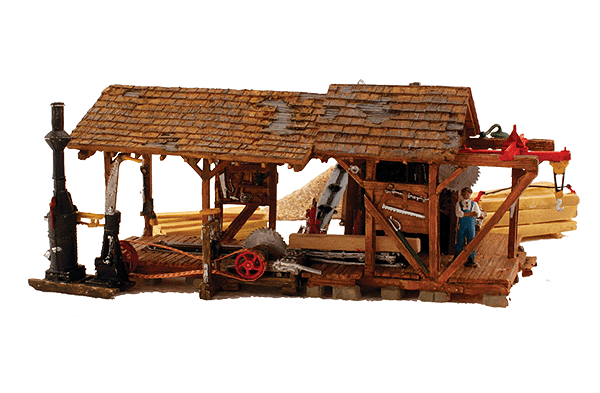 Woodland Scenics 5044 HO Scale Buzz's Sawmill - Built & Ready Landmark Structures(R) -- Assembled - 7-1/2 x 5-7/8" 19 x 14.9 cm