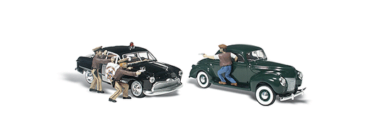 Woodland Scenics 5540 HO Scale AutoScenes(R) - Assembled -- Getaway Gangsters