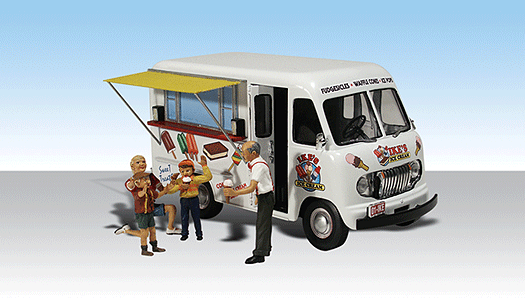 Woodland Scenics 5541 HO Scale Ike's Ice Cream Truck- AutoScenes(TM)