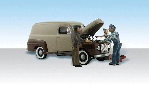 Woodland Scenics 5548 HO Scale AutoScenes(R) - Assembled -- Carburetor Chaos