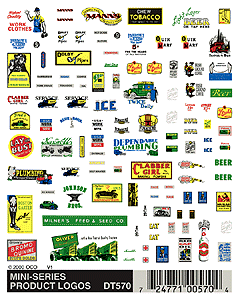 Woodland Scenics 570 N Scale Dry Transfer Signs -- Product Logos