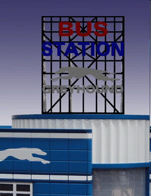 Miller Engineering 5681 O Bus Station Sign Roof Top