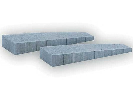 Noch 66018 HO Scale Hard-Foam Train Station Platform Curved End Ramps for R2 Radius -- Fits Marklin C-Track 17-3/16" 43.7cm Radius