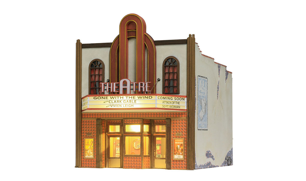 Woodland Scenics 5854 O Scale Theatre w/Lights - Built & Ready Landmark Structures(R) -- Assembled - 7-17/32 x 9-1/4 x 9-11/64" 19.1 x 23.4 x 23.2cm