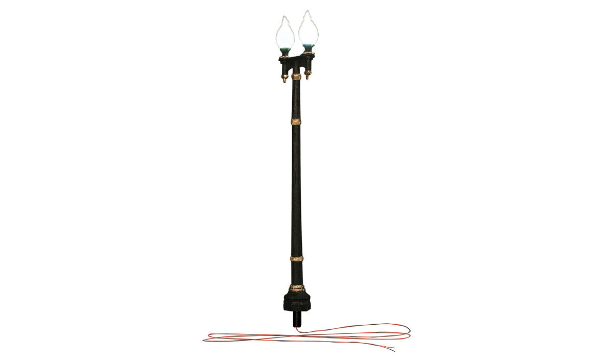 Woodland Scenics 5632 HO Scale Just Plug(TM) - Double Lamp Post pkg(3)