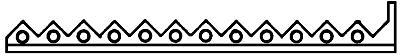 Alexander Scale 1106 HO Scale Ridge Trim; pkg(10) Unpainted Metal Castings