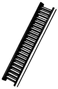 Alexander Scale 1204 HO Scale Stairs & Steps -- Stair Section - Medium