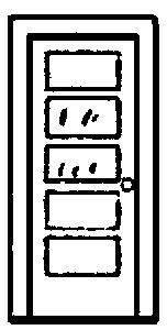 Alexander Scale 2498 N Scale Doors -- With Two-Pane Window pkg(4)