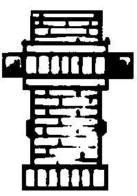 Alexander Scale 2701 HO Scale Fancy Brick Chimney pkg(2; Unpainted Metal Castings)