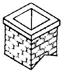 Alexander Scale 2706 HO Scale Stone Chimney -- Unpainted Metal Castings pkg(2)