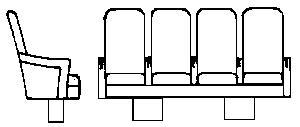 Alexander Scale 3403 HO Scale Coach Seats -- 4-Seater pkg(4)