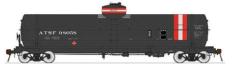 American Limited Models 1831 HO Scale GATC Welded Tank Car - Ready to Run -- Santa Fe 98079 (black, red, white, Solvent Service)