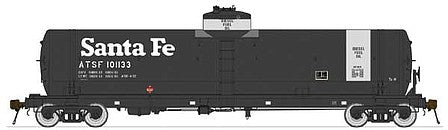 American Limited 1837 HO Scale GATC Welded Tank Car - Ready to Run -- Santa Fe 101151 (Late Scheme, black, white, Diesel Fuel)