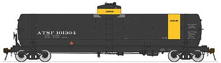 American Limited 1840 HO Scale GATC Welded Tank Car - Ready to Run -- Santa Fe 101309 (black, yellow, Gasoline Service)