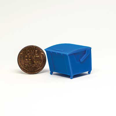 All Scale Miniatures 871806 HO Scale Dumpster -- Square Rear Load with Casters