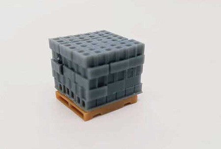 All Scale Miniatures 871919 HO Scale Cinder Block Stack (NO PALLET)