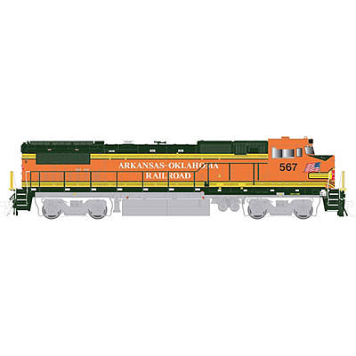 Atlas Model Railroad 10001836 HO Scale GE Dash 8-40BW w/Sound & DCC - Master(R) Gold -- Arkansas-Oklahoma #567 (Ex-BNSF, orange, black, yellow)