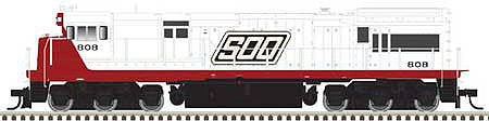 Atlas Model Railroad 10003560 HO Scale GE U30C Low Nose - Standard DC - Master(R) Silver -- Soo Line 802 (white, red, black, Parallelogram Soo)