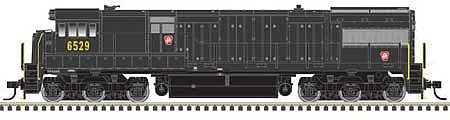 Atlas Model Railroad 10003669 HO Scale GE U28C - Standard DC - Master(R) Silver -- Pennsylvania Railroad 6534 (Brunswick Green, black)